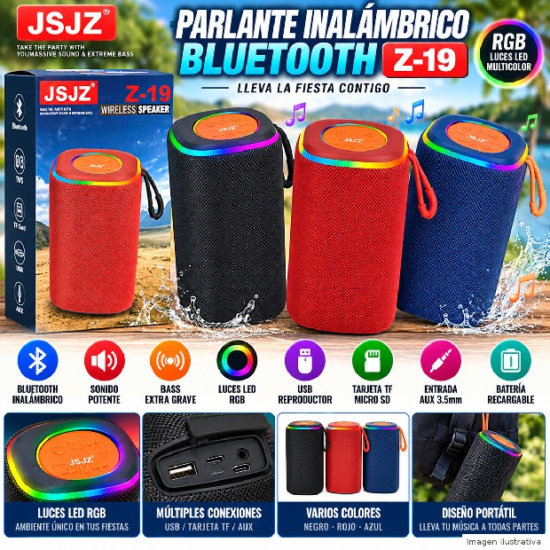 &ua PARLANTE BT BLUETOOTH Z19 ( )